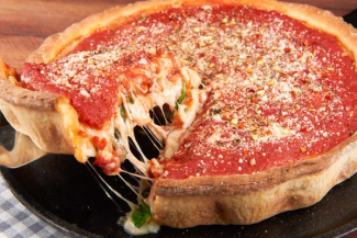 Deep dish pizza