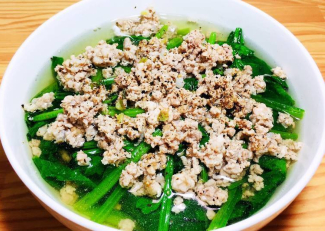 Canh bó xôi thịt bằm